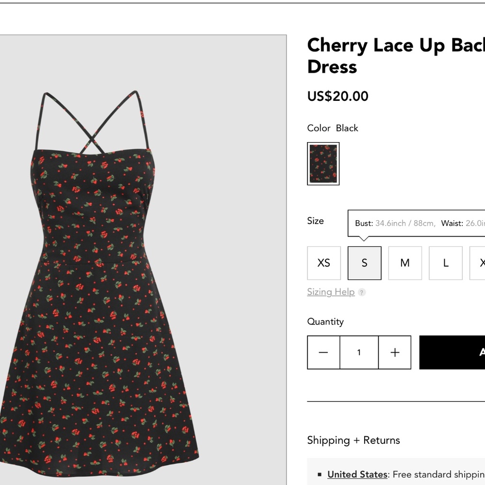 CIDER Cherry Lace Backless Dress